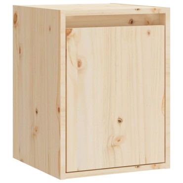 vidaXL Ντουλάπια Τοίχου 2 τεμ. 30x30x40cm από Μασίφ Ξύλο Πεύκου