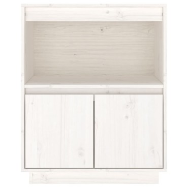 vidaXL Ντουλάπι Λευκό 60x34x75cm από Μασίφ Ξύλο Πεύκου 1 τεμ.