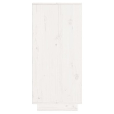 vidaXL Ντουλάπι Λευκό 60x34x75cm από Μασίφ Ξύλο Πεύκου 1 τεμ.