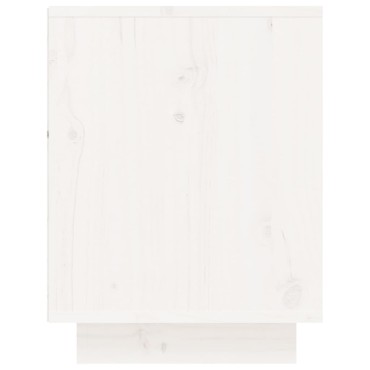 vidaXL Παπουτσοθήκη Λευκή 60x34x45cm από Μασίφ Ξύλο Πεύκου
