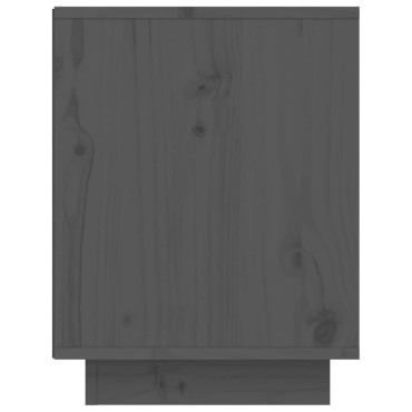 vidaXL Παπουτσοθήκη Γκρι 60x34x45cm από Μασίφ Ξύλο Πεύκου