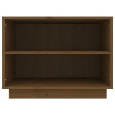 vidaXL Παπουτσοθήκη Καφέ Μελί 60x34x45cm από Μασίφ Ξύλο Πεύκου