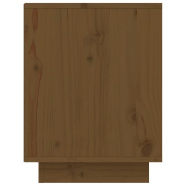 vidaXL Παπουτσοθήκη Καφέ Μελί 60x34x45cm από Μασίφ Ξύλο Πεύκου