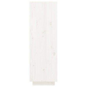 vidaXL Παπουτσοθήκη Λευκή 30x34x105cm από Μασίφ Ξύλο Πεύκου