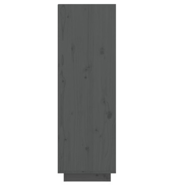 vidaXL Παπουτσοθήκη Γκρι 30x34x105cm από Μασίφ Ξύλο Πεύκου