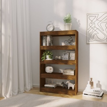 vidaXL Βιβλιοθήκη/Διαχωρ. Χώρου Καπνιστή Δρυς 80x30x135cm Επεξ. Ξύλο 1 τεμ.
