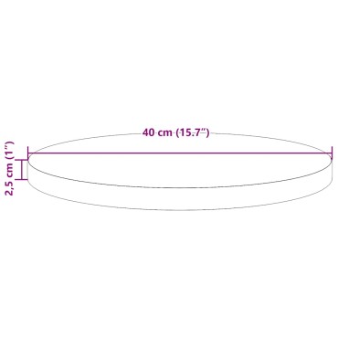 vidaXL Επιφάνεια Τραπεζιού Λευκή 40x2,5cm από Μασίφ Ξύλο Πεύκου 1 τεμ.