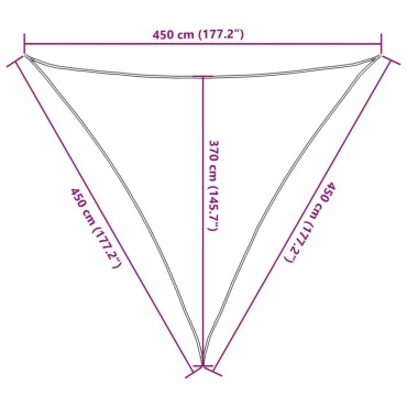 vidaXL Πανί Σκίασης Κρεμ 4,5 x 4,5 x 4,5 μ. από HDPE 160 γρ./μ²