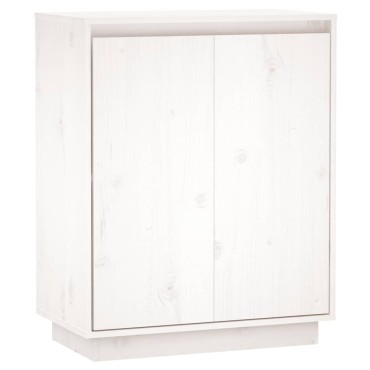 vidaXL Ντουλάπι Λευκό 60x34x75cm από Μασίφ Ξύλο Πεύκου 1 τεμ.