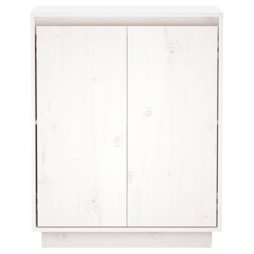 vidaXL Ντουλάπι Λευκό 60x34x75cm από Μασίφ Ξύλο Πεύκου 1 τεμ.