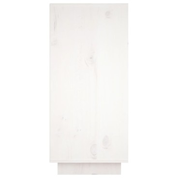 vidaXL Ντουλάπι Λευκό 60x34x75cm από Μασίφ Ξύλο Πεύκου 1 τεμ.