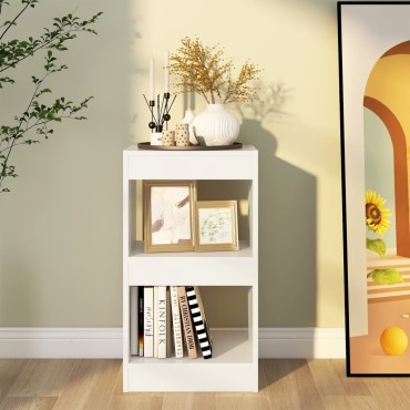 vidaXL Βιβλιοθήκη/Διαχωριστικό Χώρου Λευκό 40x30x72cm Επεξ. Ξύλο 1 τεμ.