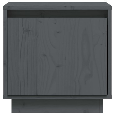 vidaXL Κομοδίνα 2 τεμ. Γκρι 40x30x40cm από Μασίφ Ξύλο Πεύκου