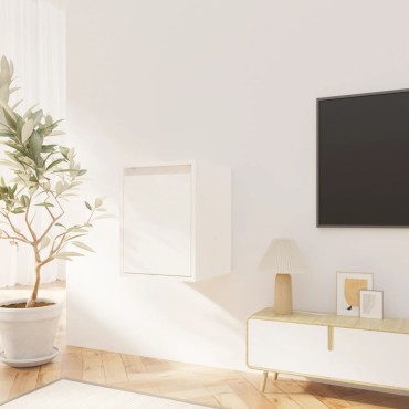 vidaXL Ντουλάπια Τοίχου 2 τεμ. Λευκά 30x30x40cm Μασίφ Ξύλο Πεύκου