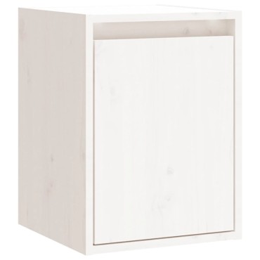 vidaXL Ντουλάπια Τοίχου 2 τεμ. Λευκά 30x30x40cm Μασίφ Ξύλο Πεύκου