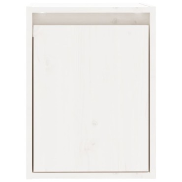 vidaXL Ντουλάπια Τοίχου 2 τεμ. Λευκά 30x30x40cm Μασίφ Ξύλο Πεύκου