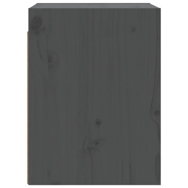 vidaXL Ντουλάπια Τοίχου 2 τεμ. Γκρι 30x30x40cm Μασίφ Ξύλο Πεύκου