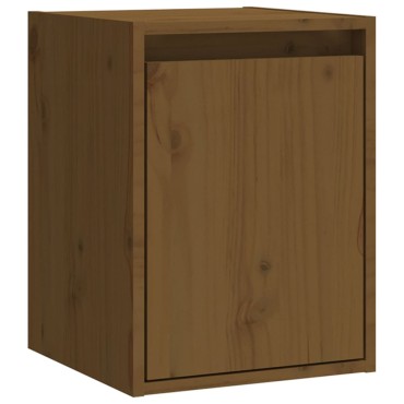 vidaXL Ντουλάπια Τοίχου 2 τεμ. Καφέ Μελί 30x30x40cm Μασίφ Ξύλο Πεύκου