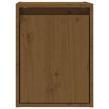 vidaXL Ντουλάπια Τοίχου 2 τεμ. Καφέ Μελί 30x30x40cm Μασίφ Ξύλο Πεύκου
