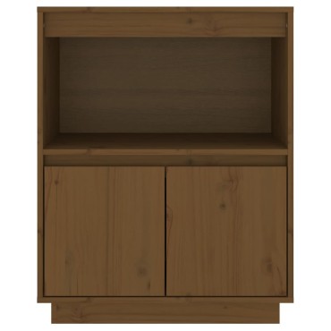 vidaXL Ντουλάπι Καφέ Μελί 60x34x75cm από Μασίφ Ξύλο Πεύκου 1 τεμ.