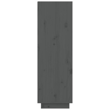 vidaXL Παπουτσοθήκη Γκρι 60x34x105cm από Μασίφ Ξύλο Πεύκου