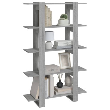 vidaXL Βιβλιοθήκη/Διαχωριστικό Χώρου Γκρι Sonoma 100x30x160cm 1 τεμ.