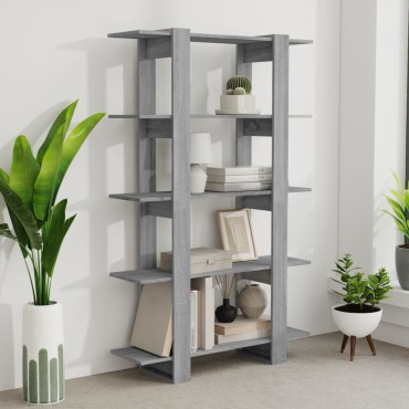 vidaXL Βιβλιοθήκη/Διαχωριστικό Χώρου Γκρι Sonoma 100x30x160cm 1 τεμ.