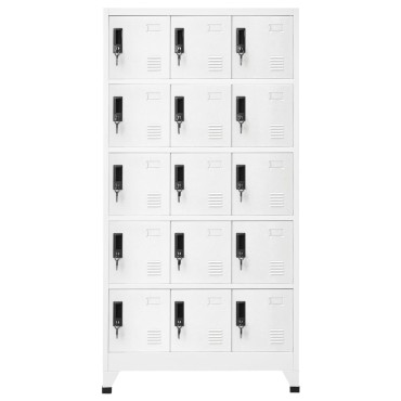 vidaXL Φοριαμός Λευκός 90x40x180cm Ατσάλινος 1 τεμ.