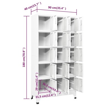 vidaXL Φοριαμός Ανοιχτό Γκρι 90x40x180cm Ατσάλινος 1 τεμ.
