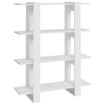 vidaXL Βιβλιοθήκη/Διαχωριστικό Χώρου Λευκό 100x30x123,5cm 1 τεμ.