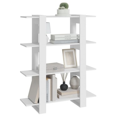 vidaXL Βιβλιοθήκη/Διαχωριστικό Χώρου Λευκό 100x30x123,5cm 1 τεμ.