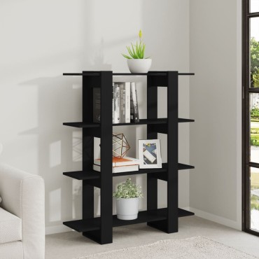 vidaXL Βιβλιοθήκη/Διαχωριστικό Χώρου Μαύρο 100x30x123,5cm 1 τεμ.