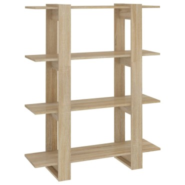 vidaXL Βιβλιοθήκη/Διαχωριστικό Χώρου Sonoma Δρυς 100x30x123,5cm 1 τεμ.