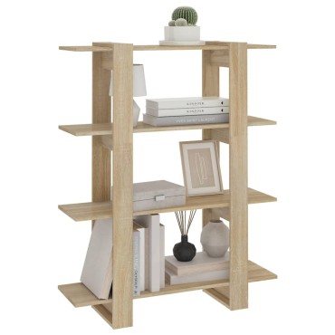 vidaXL Βιβλιοθήκη/Διαχωριστικό Χώρου Sonoma Δρυς 100x30x123,5cm 1 τεμ.