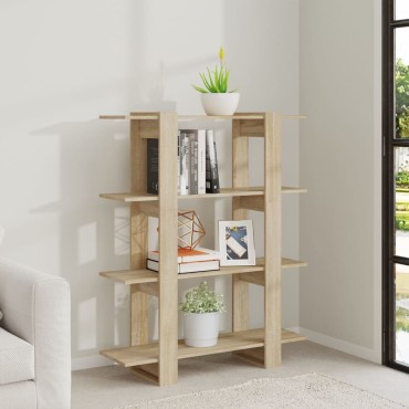 vidaXL Βιβλιοθήκη/Διαχωριστικό Χώρου Sonoma Δρυς 100x30x123,5cm 1 τεμ.