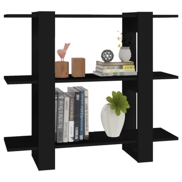 vidaXL Βιβλιοθήκη/Διαχωριστικό Χώρου Μαύρο 100x30x87cm 1 τεμ.