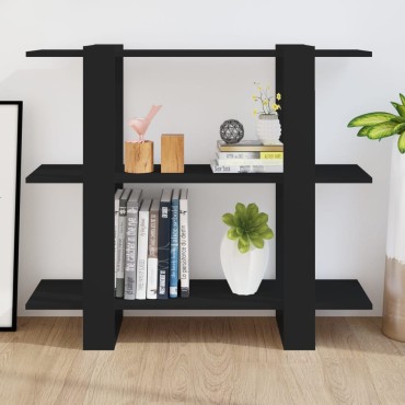 vidaXL Βιβλιοθήκη/Διαχωριστικό Χώρου Μαύρο 100x30x87cm 1 τεμ.