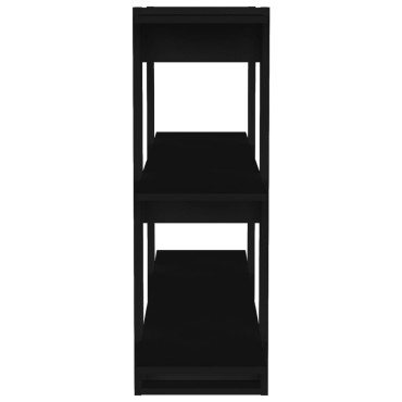 vidaXL Βιβλιοθήκη/Διαχωριστικό Χώρου Μαύρο 100x30x87cm 1 τεμ.