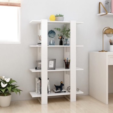vidaXL Βιβλιοθήκη/Διαχωριστικό Χώρου Λευκό 80x30x123,5cm 1 τεμ.