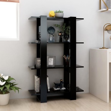 vidaXL Βιβλιοθήκη/Διαχωριστικό Χώρου Μαύρο 80x30x123,5cm 1 τεμ.