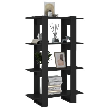 vidaXL Βιβλιοθήκη/Διαχωριστικό Χώρου Μαύρο 80x30x123,5cm 1 τεμ.