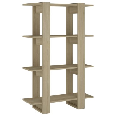 vidaXL Βιβλιοθήκη/Διαχωριστικό Χώρου Sonoma Δρυς 80x30x123,5cm 1 τεμ.