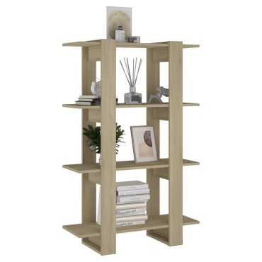 vidaXL Βιβλιοθήκη/Διαχωριστικό Χώρου Sonoma Δρυς 80x30x123,5cm 1 τεμ.