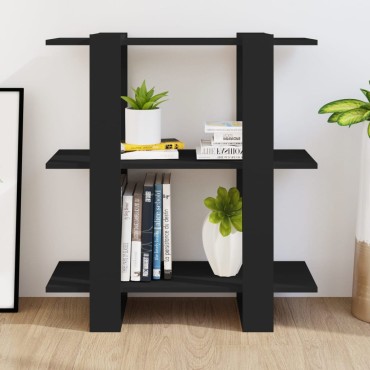 vidaXL Βιβλιοθήκη/Διαχωριστικό Χώρου Μαύρο 80x30x87cm 1 τεμ.