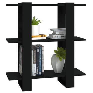 vidaXL Βιβλιοθήκη/Διαχωριστικό Χώρου Μαύρο 80x30x87cm 1 τεμ.