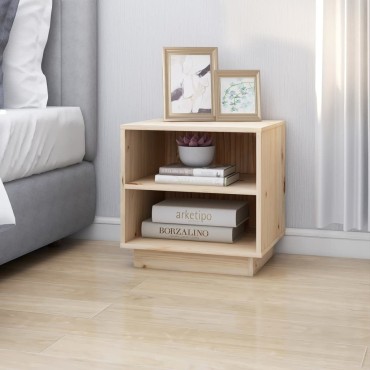 vidaXL Κομοδίνα 2 τεμ. 40x34x40cm από Μασίφ Ξύλο Πεύκου