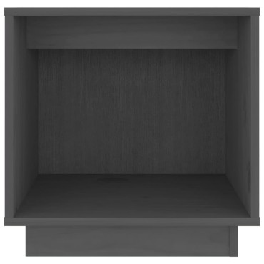 vidaXL Κομοδίνα 2 τεμ. Γκρι 40x30x40cm από Μασίφ Ξύλο Πεύκου