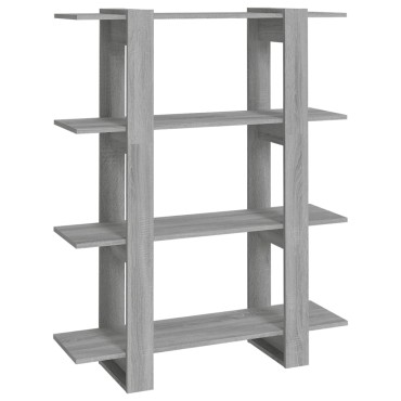 vidaXL Βιβλιοθήκη/Διαχωριστικό Χώρου Γκρι Sonoma 100x30x123,5cm 1 τεμ.