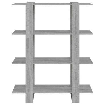 vidaXL Βιβλιοθήκη/Διαχωριστικό Χώρου Γκρι Sonoma 100x30x123,5cm 1 τεμ.