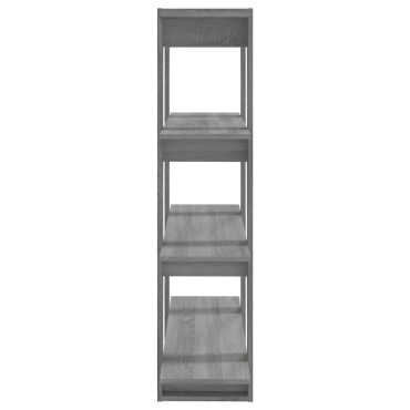 vidaXL Βιβλιοθήκη/Διαχωριστικό Χώρου Γκρι Sonoma 100x30x123,5cm 1 τεμ.